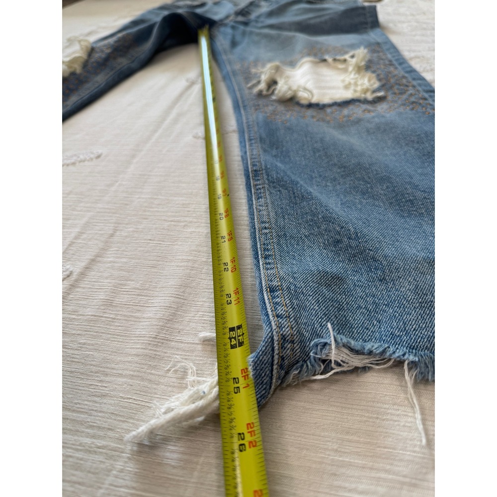 We The Free Womens 28 Aged to Perfection Crop Denim Jeams Distressed NWT - Picture 8 of 11